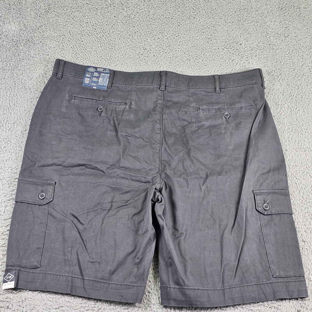 St Johns Bay Cargo Shorts Mens 42 Tall Executive Gray Stretch Comfort Waist